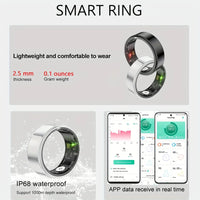 Smart ring, sleep tracking, motion monitoring, compatible with iPhone and Android, smart gift, suitable for women and men